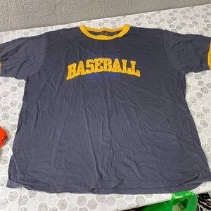Banner Large Baseball Short Sleeve Yellow T